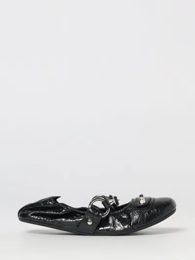 Balenciaga Black Le City Ballet Flats In Animal Print