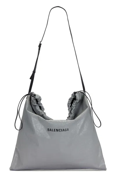 Balenciaga Shopper Dust Shoulder Bag In Grey & Black
