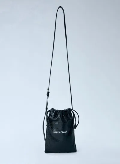 Balenciaga Shopper Phone Holder In Black