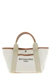 Balenciaga Sand Canvas Small Biarritz Shopping Bag In Sand