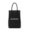 Balenciaga Shopping Phone Holder Bag In Black