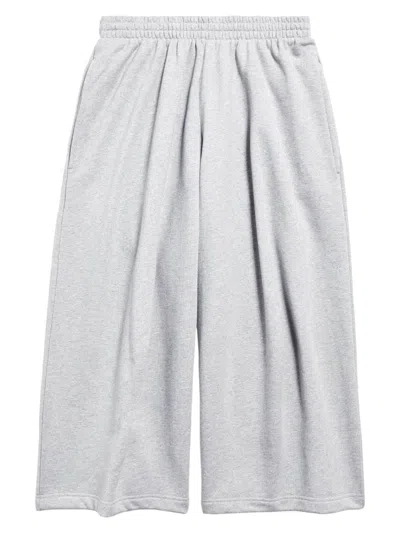 Balenciaga Short Baggy Sweatpants In Gray