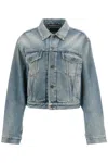 Balenciaga Short Denim Jacket From Bb Motel In Blue