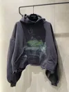 Balenciaga Short Hooded Sweater In Black