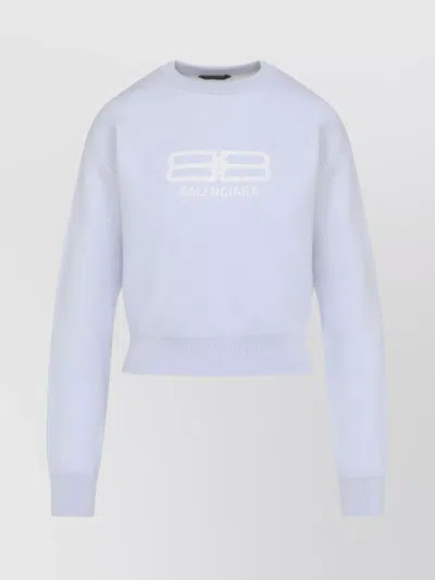 BALENCIAGA SHORT LENGTH KNIT SWEATER WITH CREW NECK