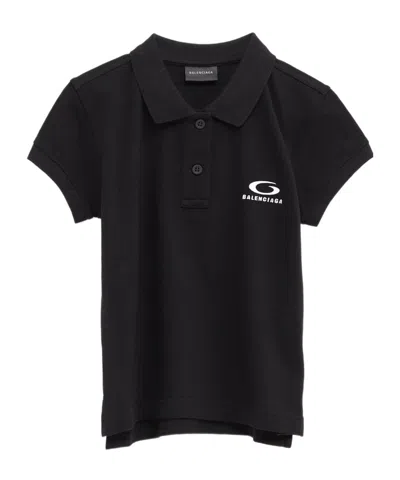 BALENCIAGA BALENCIAGA LOGO EMBROIDERED SHORT-SLEEVE POLO SHIRT