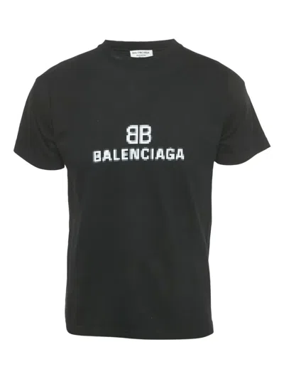 Pre-owned Balenciaga Short-sleeve Crew-neck T-shirt In Black