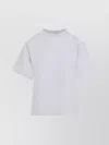 Balenciaga Cotton T-shirt With Logo Embroidery In Gray