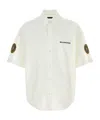 Balenciaga White Shirt With Logo Lettering On The Front And Logo Patch On The Sleeve In Cotton Man In White