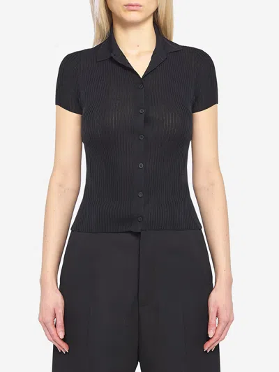 Balenciaga Short Sleeve Shirt In Black
