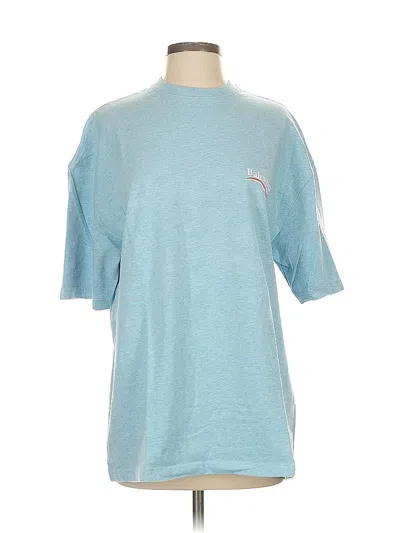 Pre-owned Balenciaga Short Sleeve T-shirt In Blue