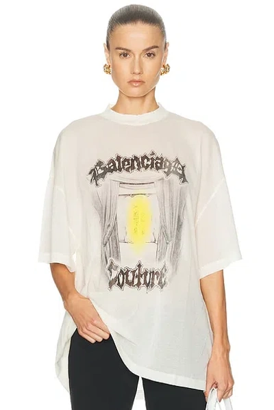 Balenciaga Short Sleeve T-shirt In Brown