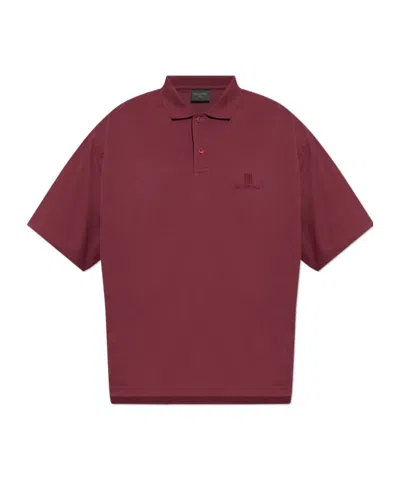 BALENCIAGA BALENCIAGA LOGO EMBROIDERED POLO SHIRT