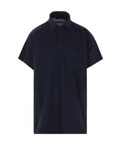 Balenciaga Short-sleeved Polo Shirt In Blue