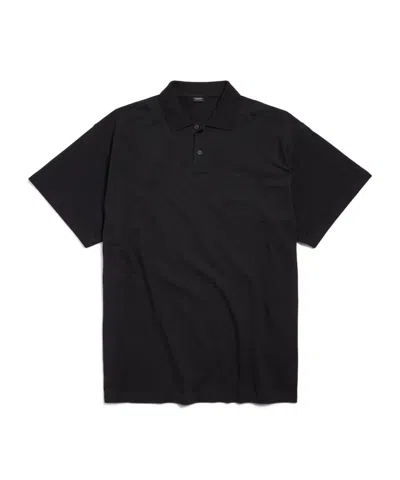 Balenciaga Short-sleeved Polo Shirt In Black