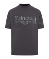 Balenciaga Graphic Logo T-shirt Fit Medium In Black