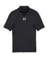Balenciaga Men's Under Amour Mock Neck Short Sleeve T-shirt In Black