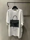 Balenciaga Oversized Graphic Print T-shirt In Gray
