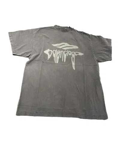 Balenciaga Short-sleeved T-shirt In Gray