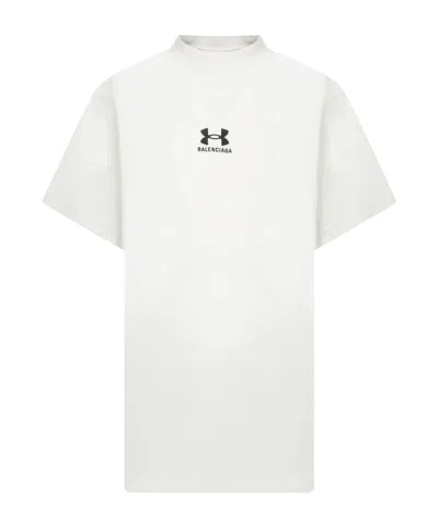 BALENCIAGA BALENCIAGA LOGO EMBROIDERED CREWNECK T-SHIRT