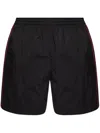 Balenciaga Rainbow Logo Elastic Waist Mesh Swim Shorts