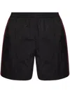 Balenciaga Logo Bermuda Shorts With Adjustable Waist In Black