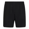 Balenciaga Rainbow Logo Elastic Waist Mesh Swim Shorts In Black