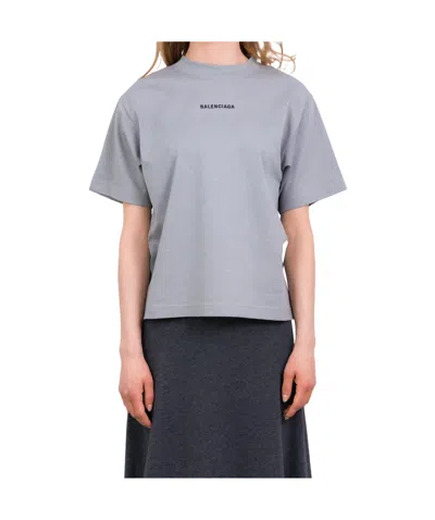 Balenciaga Short-sleeved T-shirt In Gray