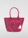 Balenciaga Le Cagole Panier Tote Bag Fuchsia In Pink