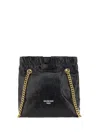 Balenciaga Small Leather Tote Bag With Chain-link Strap In Black