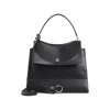 Balenciaga Medium Nano Leather Shoulder Bag In Black