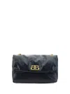 Balenciaga Monaco Crinkled-leather Shoulder Bag In Black