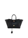 Balenciaga Women Black Leather Medium Carry All Bel Air Shopping Bag In Black