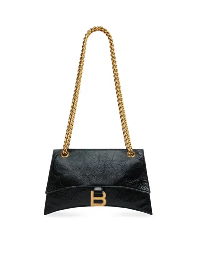 Balenciaga Crush Chain Bag S In Black