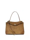 Balenciaga Medium Rodeo Suede Tote Bag In Brown