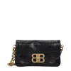 Balenciaga Shoulder Bags Flap Women Leather Black