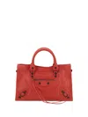Balenciaga City Small Shoulder Bag In Orange