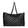 Balenciaga Quilted Leather Shoulder Bag With Monogram Detail