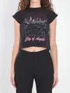 Balenciaga City Of Angels Print Faded T-shirt In Black