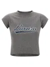 Balenciaga Casual Top With Short Sleeves And Print In Gray