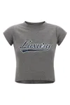 Balenciaga Casual Top With Short Sleeves And Print In Gray