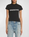 Balenciaga Cotton Shrunk T-shirt In Black