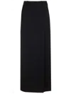 Balenciaga Side Slit Tailored Maxi Skirt In Black
