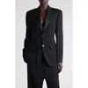 Balenciaga Tailored Wrap Wool Jacket Regular Fit In Black