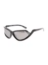 Balenciaga Black Cat-eye Sunglasses In Multicolor