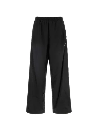 Balenciaga Side-stripe Trousers In Black
