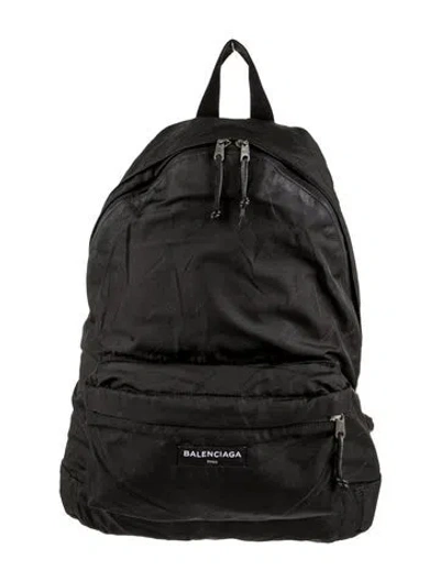 Pre-owned Balenciaga Signature Backpack In Black