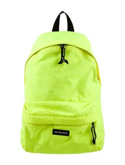 Pre-owned Balenciaga Signature Backpack In Yellow