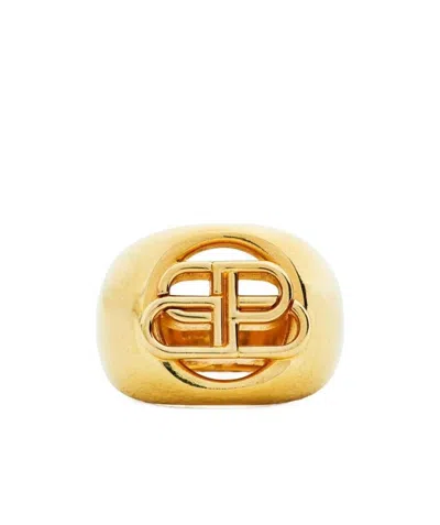 Balenciaga Signet Ring In Gold