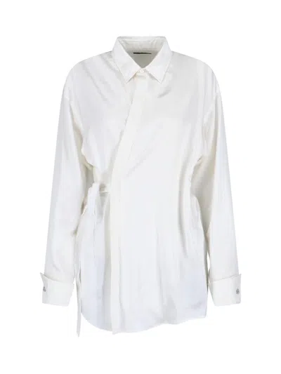 Balenciaga Silk Blend Shirt In White